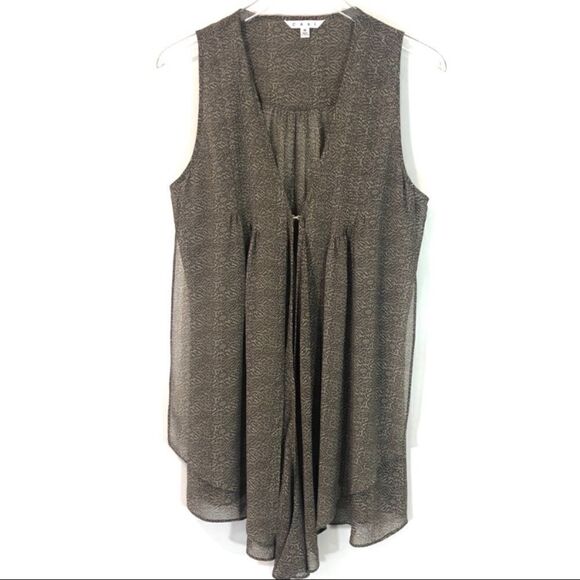 CAbi #365 Sheer Printed Caridgan Vest Chiffon Lagenlook Sleeveless M - Picture 12 of 14